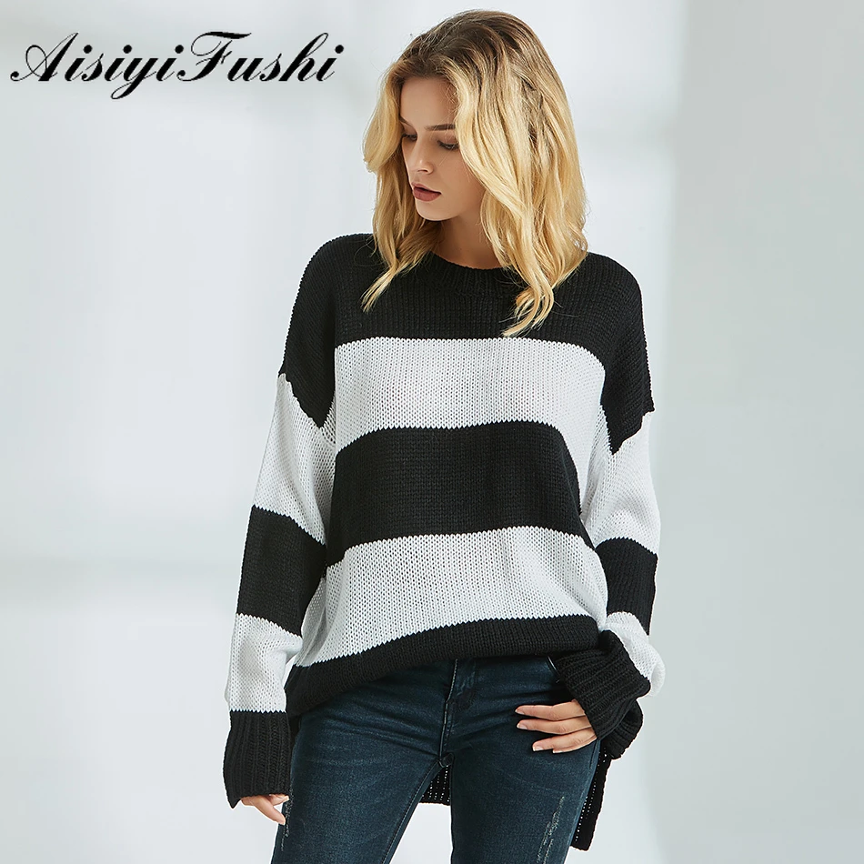 Sueter a rayas mujer Clearance