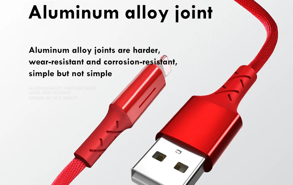 NOHON USB Nylon Charging Cable For iPhone X 10 8 7 6 5 Plus XS MAX XR Lighting Charge Cord With LED For iPad Mini 1 2 3 Charger  (11)