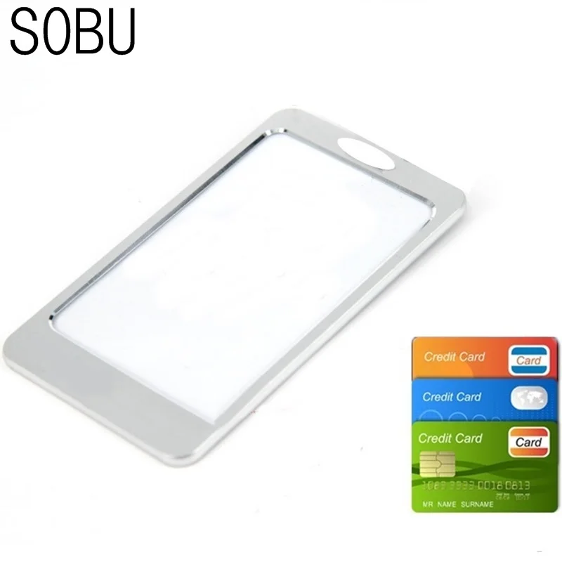 

2019 Mini Aluminum Wallet Metal ID Card Holder Work card holder Mini Slim Wallet Slide Credit Card Case Box Card Holder H127