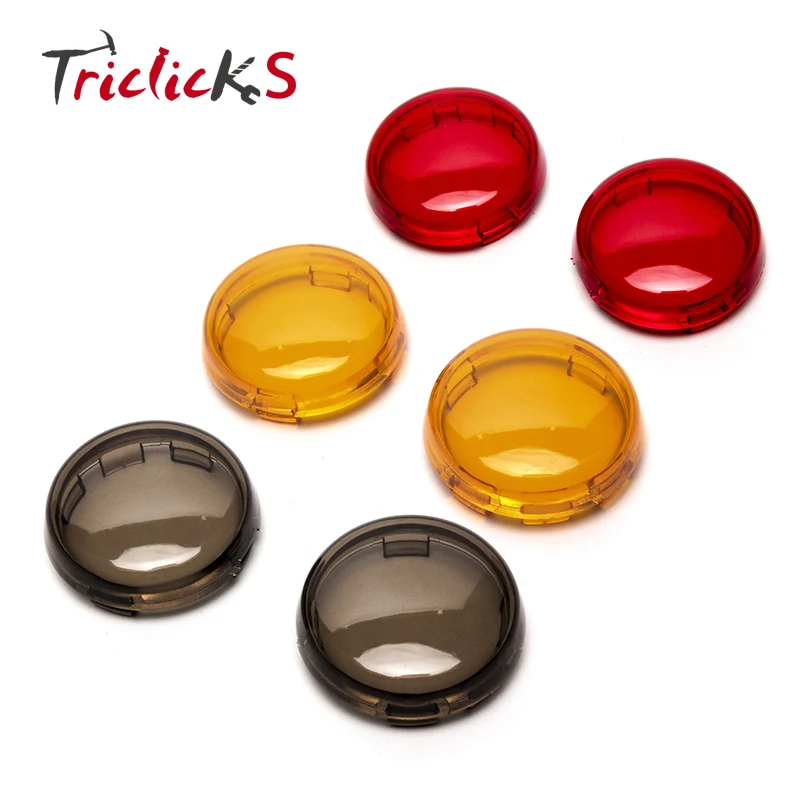 

Triclicks New Turn Signal Lights Lens Amber 6cm Round Cover Motorcycle Light Covers Car-covers For Harley Dyna Softail Sportster