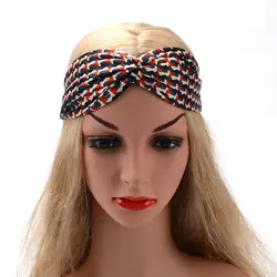 Женская повязка на голову, новинка 2018 года, эластичная резинка для волос в европейском и американском стиле, головные уборы, геометрические