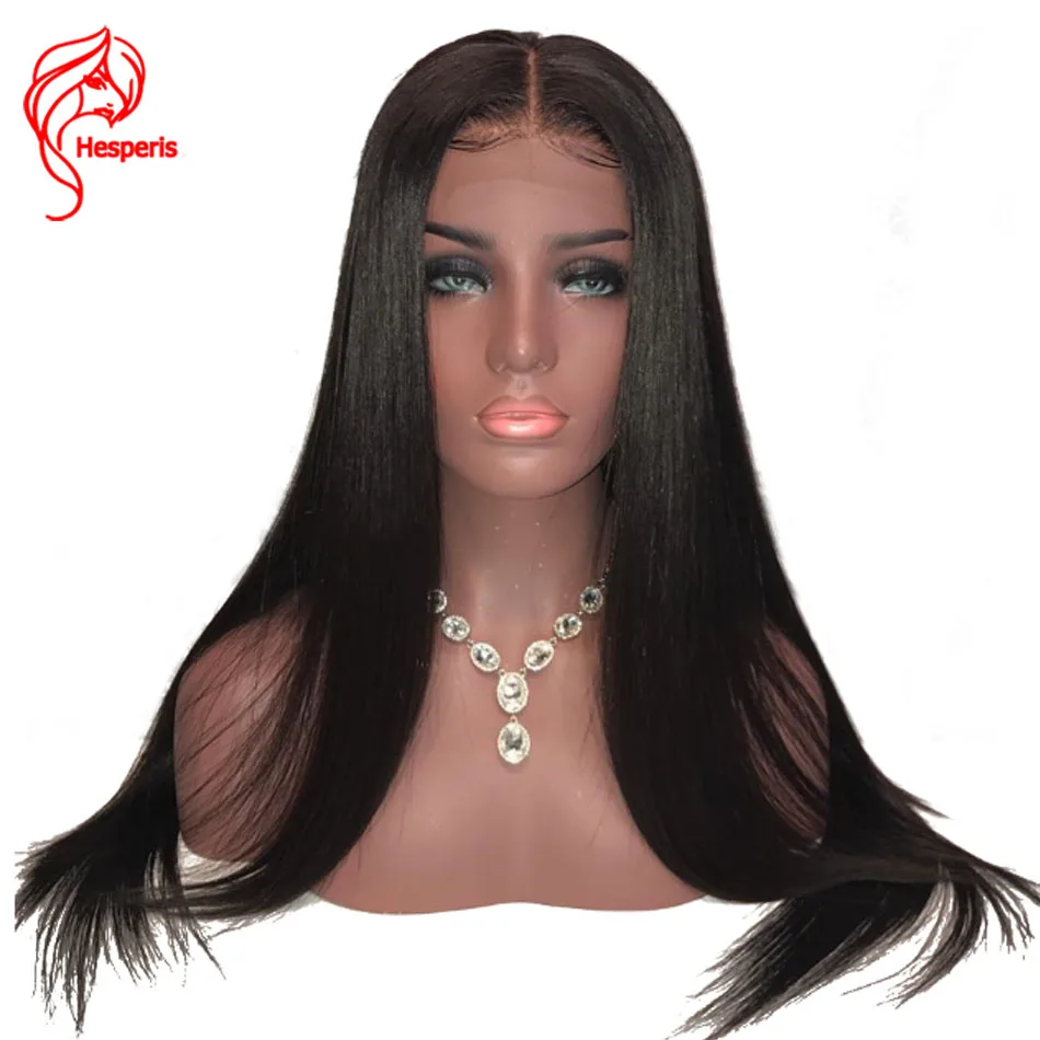 Hesperis кружевные передние человеческие волосы искусственные индийские Remy