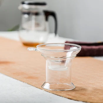 

Glass Tea Strainer With Handle Tea Filter for Loose Leaf Tea Infuser China Traditional Kung Fu Tea Steepers Cup Tools D020-2