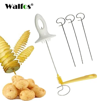 

1Pcs Tornado Potato Spiral Cutter Manual Slicer Spiral French Fry Cutter Potato Tower Making Twist Shredder Kitchen Supplies