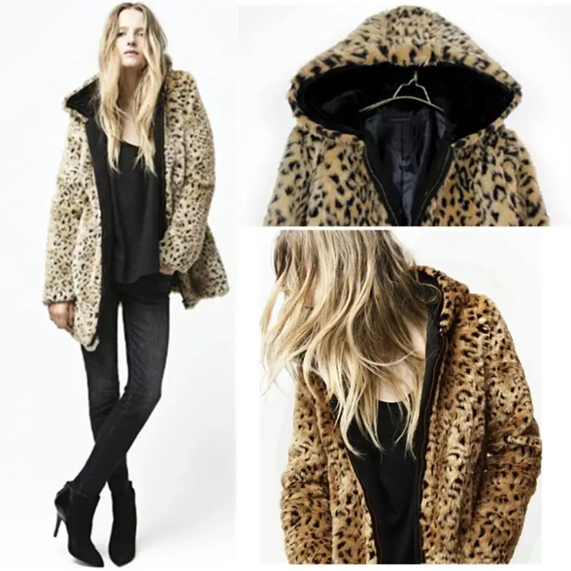 leopard print jacket with hood