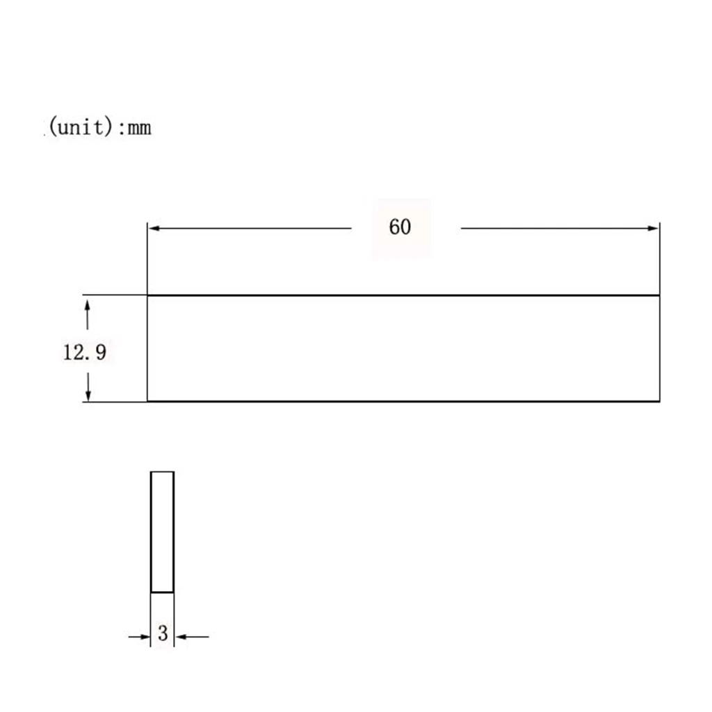 Pack Of 2 Alnico 5 Bar Magnet For Electric Guitar Pickup Parts 60x12.9x3mm