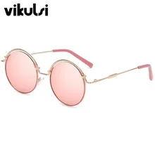 2017 Marca de Lujo de Diseño de gafas de Sol Redondas Para Damas Gafas de Sol femeninos de Época Retro Gafas de Sol de Espejo gafas de sol hombre