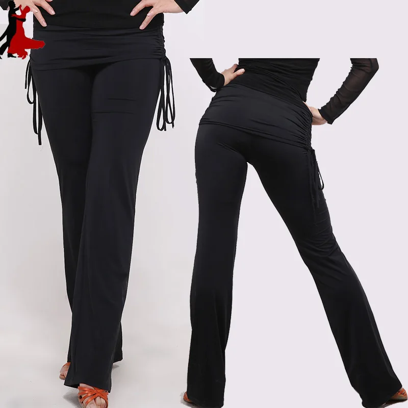 new Latin dance dress practice pants elastic trousers women