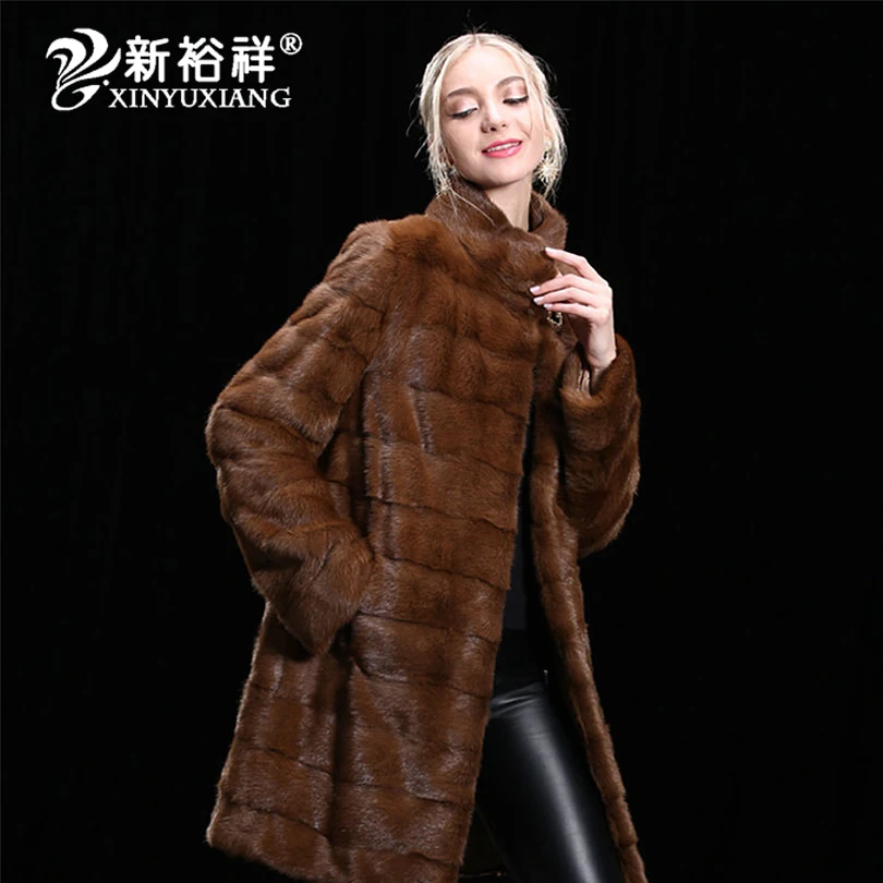 XINYUXIANG Real mink fur winter coat for women Customizable Long thick warm Natural fur Genuine Leather Real fur coat women New XINYUXIANG Real mink fur winter coat for women Customizable Long thick warm Natural fur Genuine Leather Real fur coat women New
