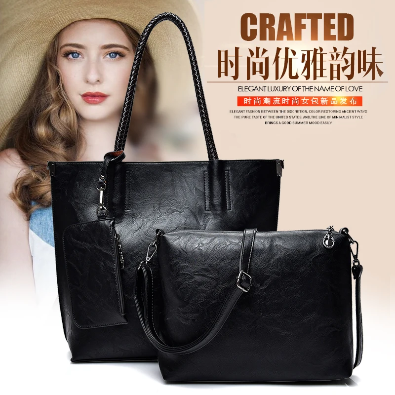 

YILIAN new 2019 fashion single-shoulder bag large capacity multi-functional soft leather handbag goes with women's bags K8281