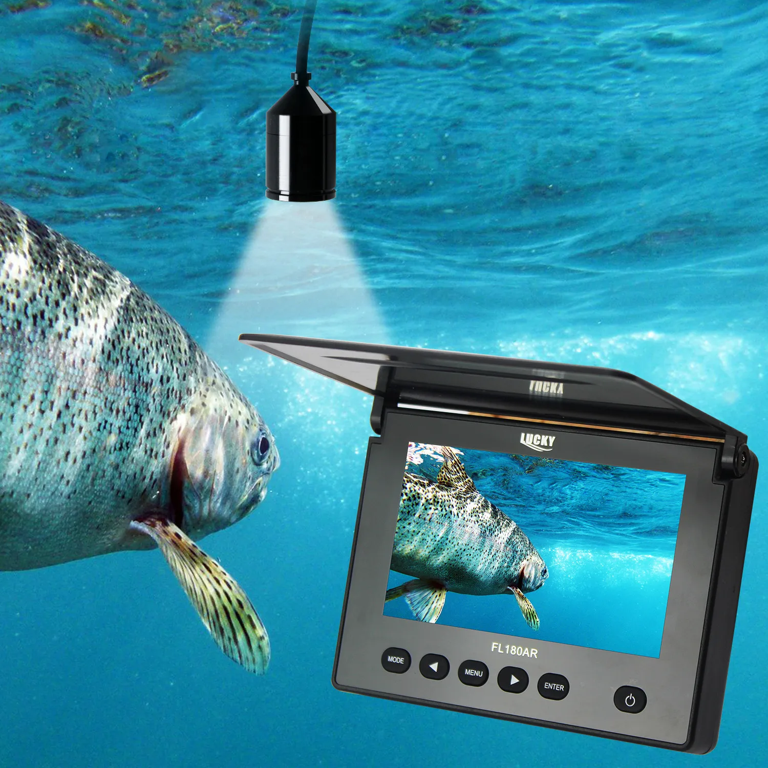 LUCKY FL180AR 1080P 4,3 дюймов рыболокатор подводная камера ночная рыбалка визуальный детектор рыбы 4 шт. ИК светодиодный цифровой видеорегистратор камера для ловли льда