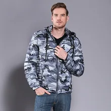 Новая мужская зимняя куртка модная теплая куртка с капюшоном мужская повседневная камуфляжная рубашка брендовая одежда теплая куртка Размер m-xxxl