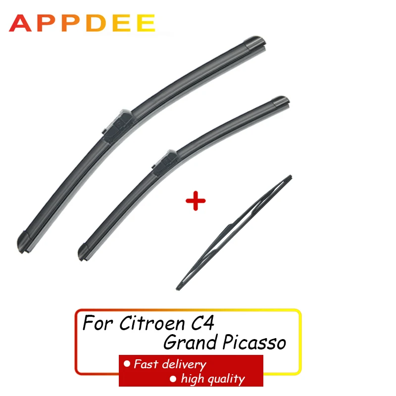 

APPDEE Wiper Front Rear Wiper Blades Set For Citroen C4 Grand Picasso 2013 2014 2015 2016 2017 Windshield Windscreen 30"+30"+14"