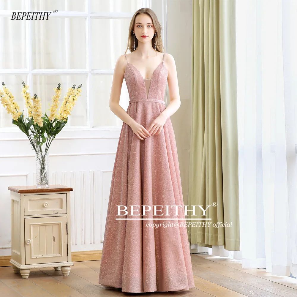 Robe De Soiree V шеи светоотражающая ткань длинное вечернее платье вечерние элегантные сексуальные платья с открытой спиной