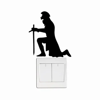 

KG-103 Creative Medieval Knight Switch Sticker - Sword Wall Art Decal - Warrior Vinyl Wallpaper