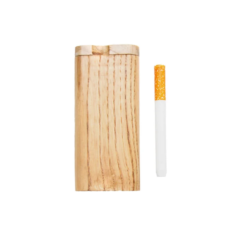 Деревянная курительная трубка Dugout с керамическая труба портсигар классический дизайн натуральные ручной работы деревянные сигареты табачная коробка для курения - Цвет: 2