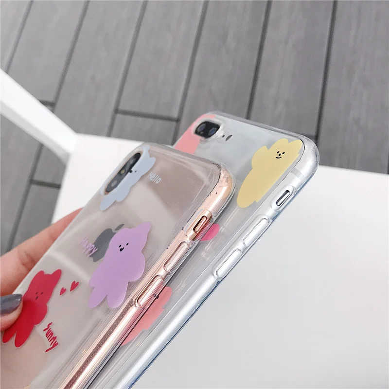 Чехол bear Мягкий чехол для iPhone 6 6s плюс милые, прозрачные корейский Медведь Прозрачный, конфеты цвет чехол для iPhone 7 8 x xsmax xr x 10 крышка Чехол bear Мягкий чехол для iPhone 6 6s плюс милые, прозрачные корейский Медведь Прозрачный, конфеты цвет чехол для iPhone 7 8 x xsmax xr x 10 крышка