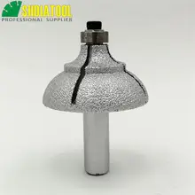 Cheap Brazed diamond router bits with 1/2" shank for slab edge profile,  Router cutter for stone