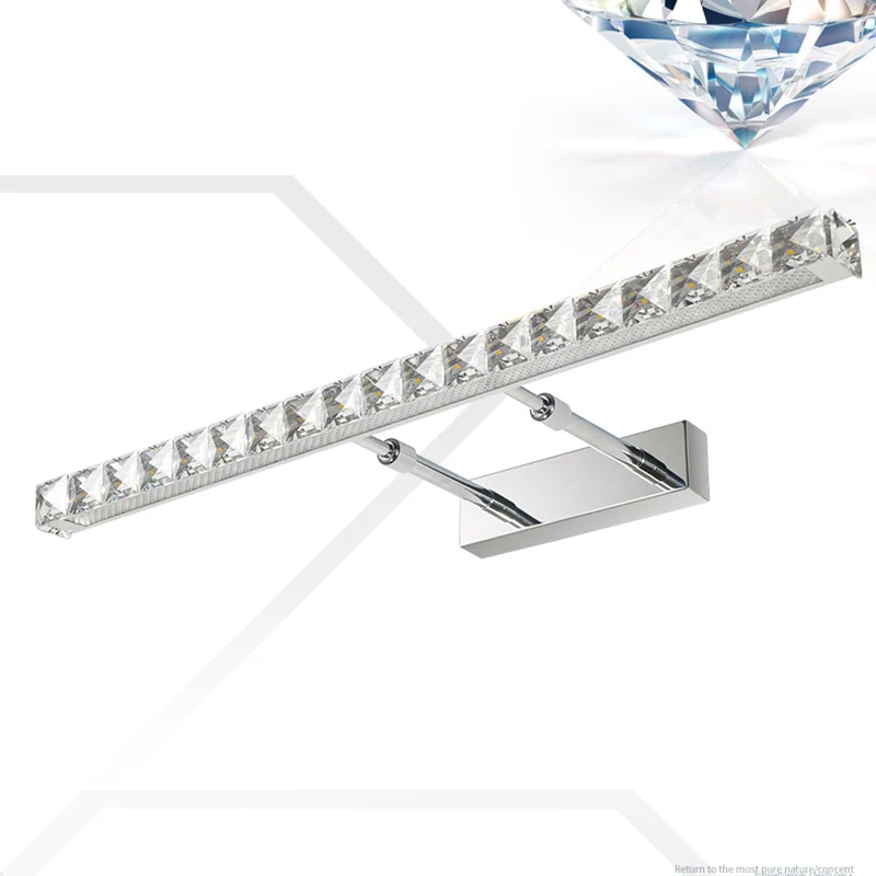Современная ванная комната LED Хрустальная настенная лампа шкафа с зеркалом