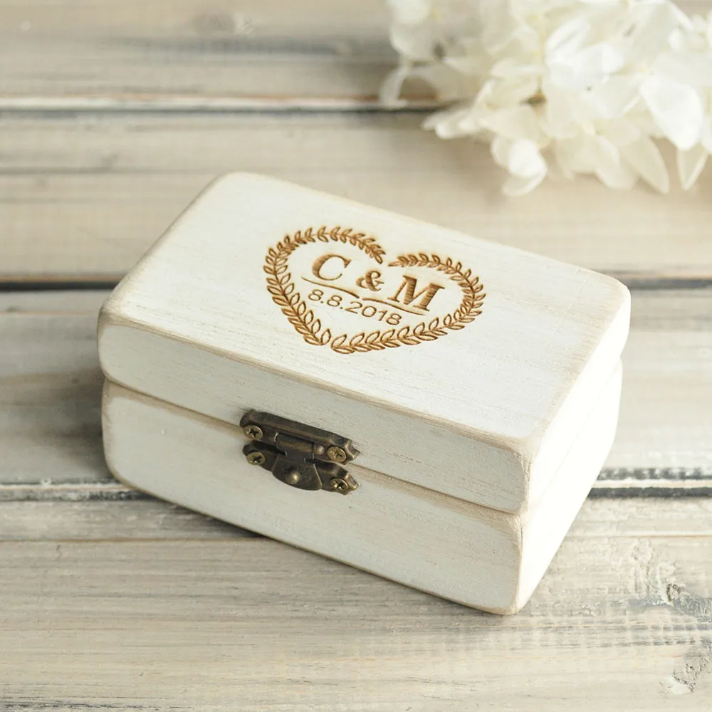 

Rustic Wood Wedding Ring Box,Custom Ring Box,Wedding Ring Holder,Wedding Ring Pillow,Gift for wedding