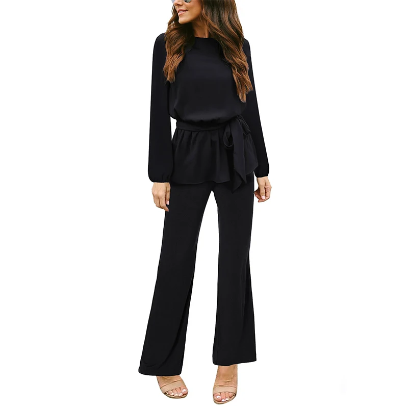 peplum jumpsuit with sleeves
