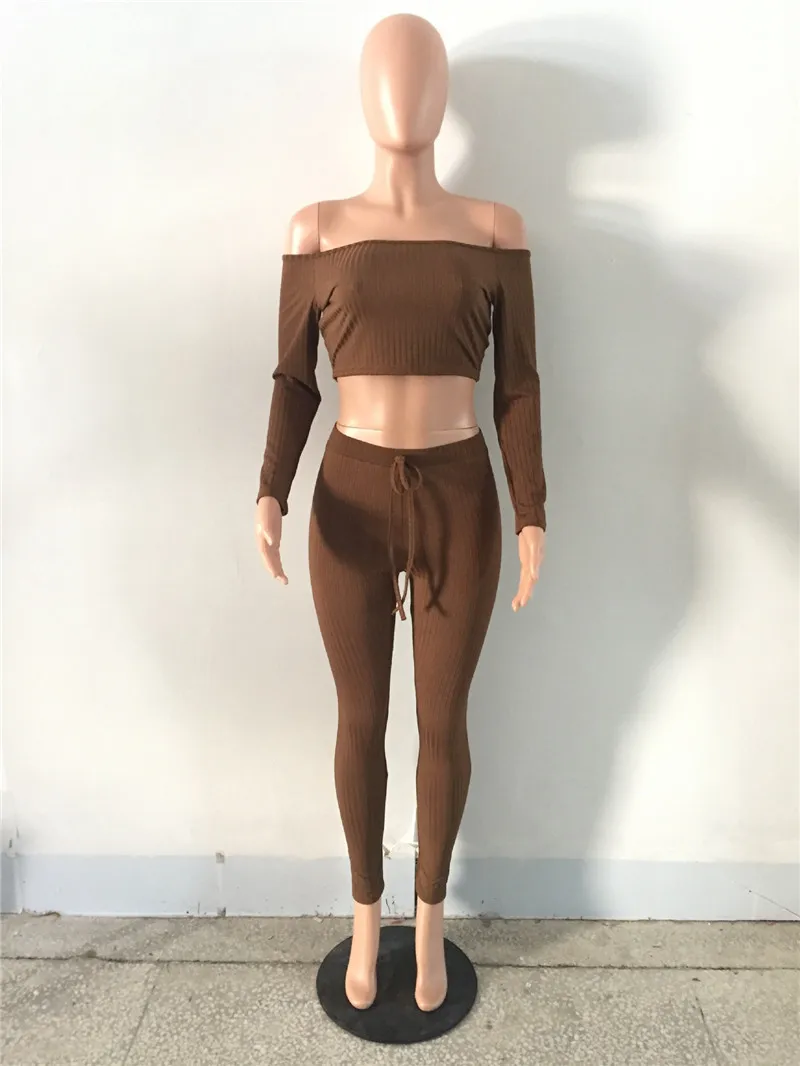 High Elastic Threaded Women Pants Set-4