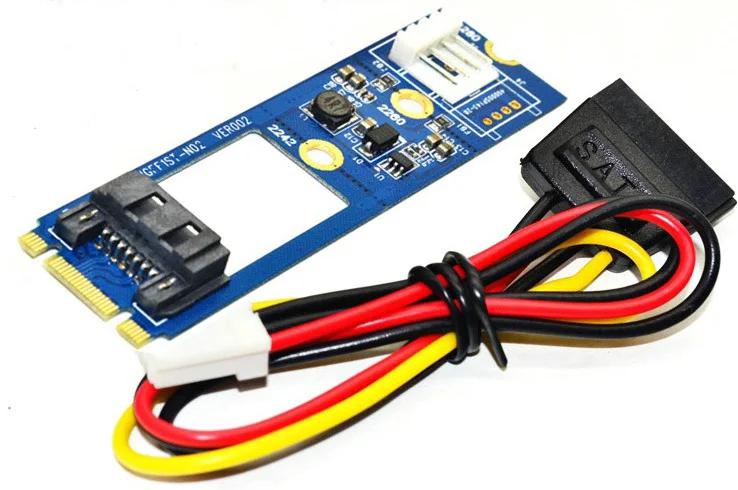 M.2 NGFF до 7 Pin SATA III 3 7Pin SSD адаптер конвертер печатная плата NGFF1ST N02 для 2242 2260 2280
