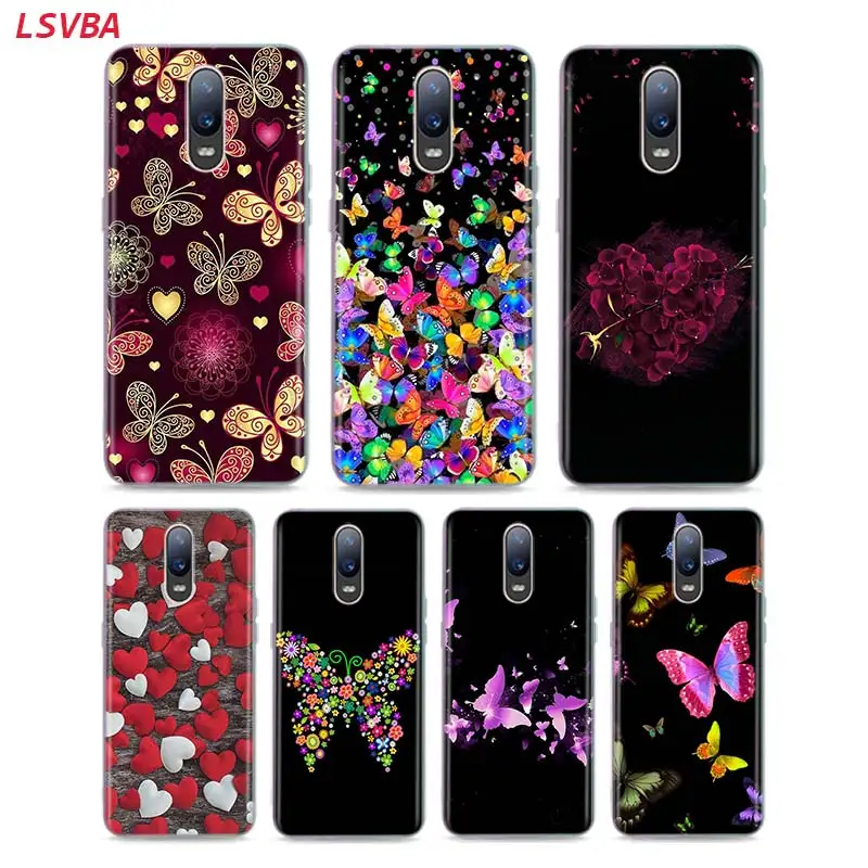 

LSVAB Silicone Case Heart and butterfly for OPPO Reno Z 10X Zoom F11 F9 F7 F5 A7 R9S R17 Realme 2 C2 3 Pro Phone Shell