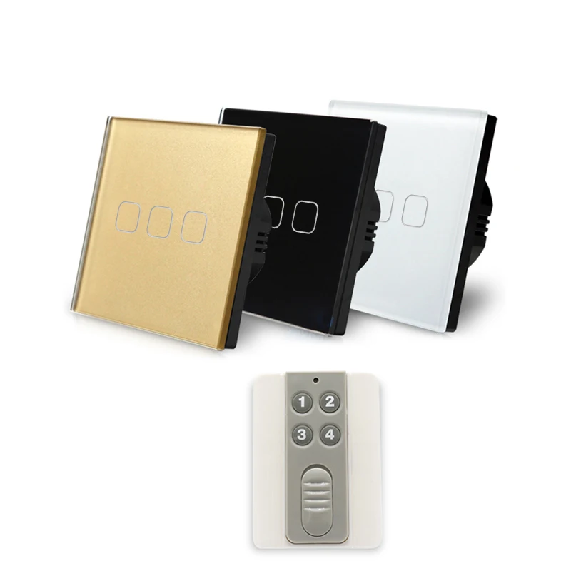 CENSKOU brand newly compact and practical EU 3 gang 1 way remote light