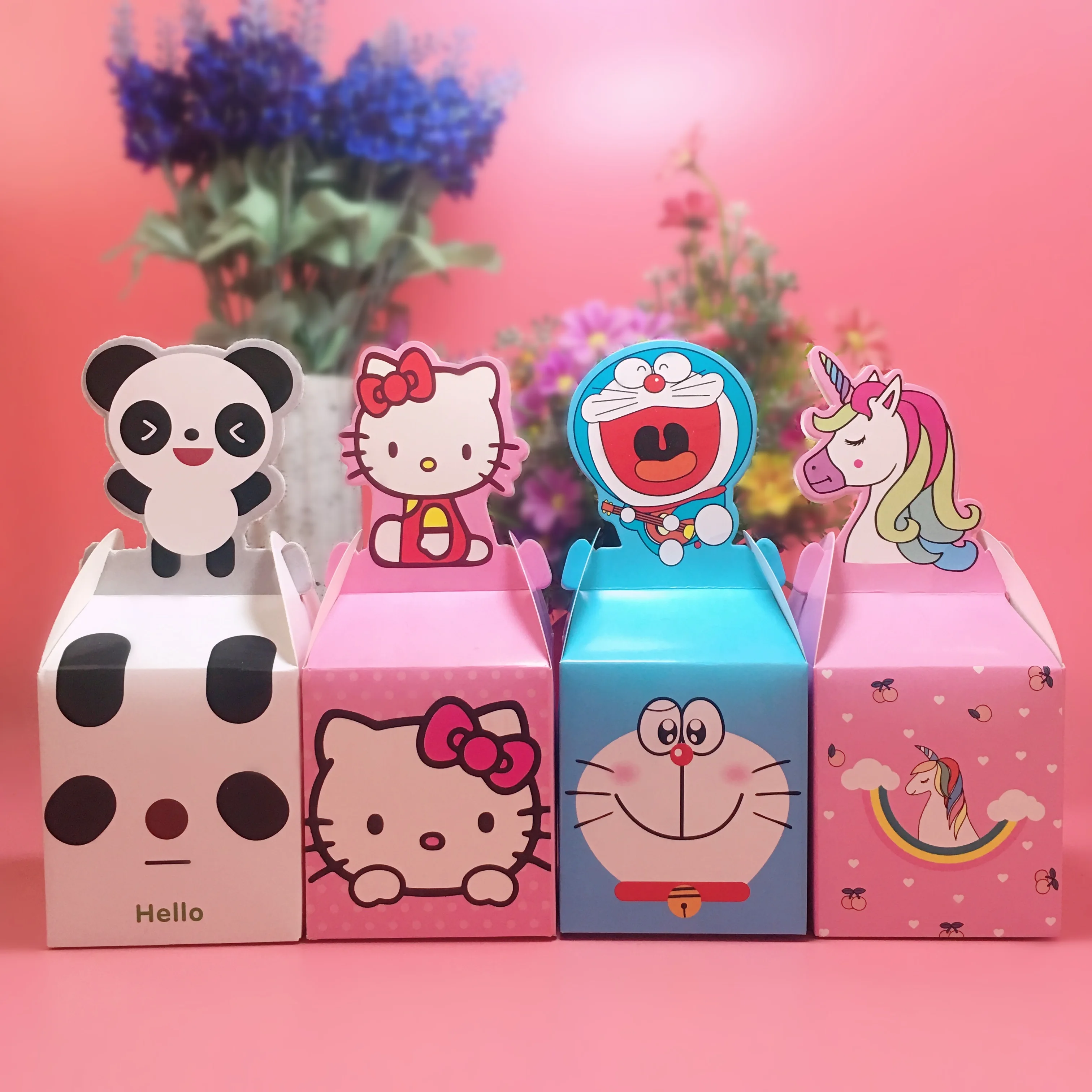 

Cartoon Animal Bear Unicorn Party Supplies Candy Box Baby Shower Kids Birthday Party Favors Gift Box Christmas Candy Apple Boxes