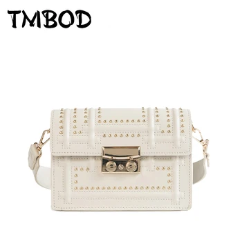 

New 2019 Classic Small Flap with Studs Cross body Bag Women PU Leather Handbags Lady Bag Messenger Bags For Female an1289