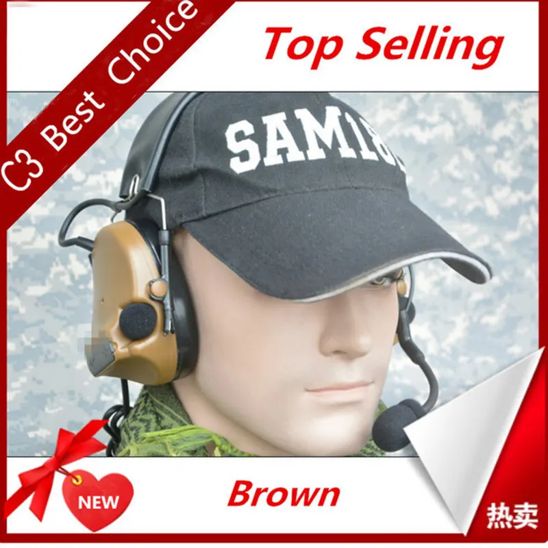 

TCA Tactical ComTac III Dual Com Pickup Noise Reduction Headset Earphone for TCA TRI HARRIS PRC-152 PRC-148 Walkie Talkie Radio