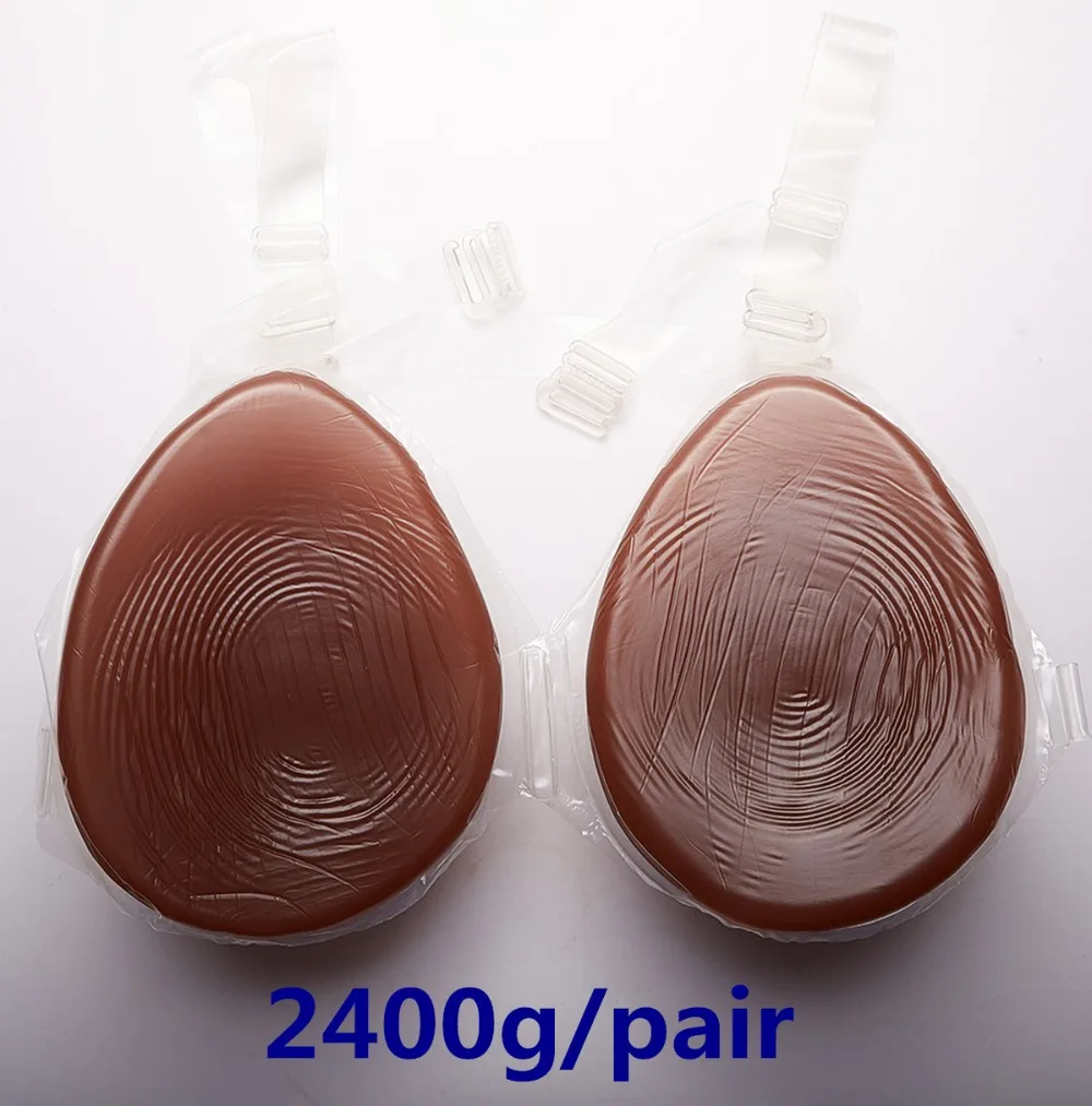 

Black Silicone Breast 2400g/pair Realistic Breast Forms Artificial Fake Breast Crossdresser Boobs