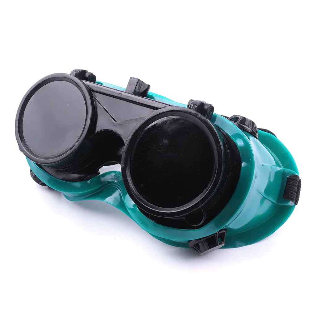 

Professional Welders Safety PVC Round Goggles Welding Torching Cutting Protective Eyes Goggles With 2" Dark Green Flip up Lenses