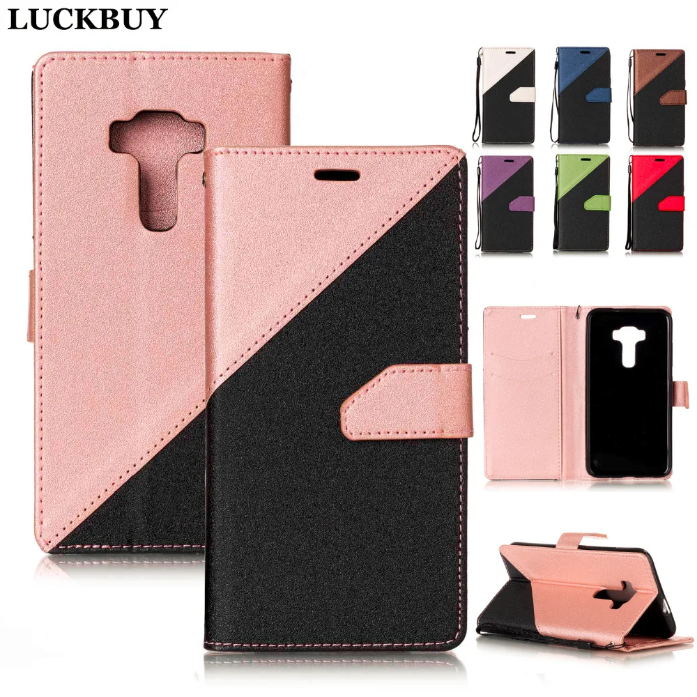 Luckbuy Высокое качество классический кожаный флип чехол для Asus Zenfone 3 ZE520KL ZE552KL zc553kl