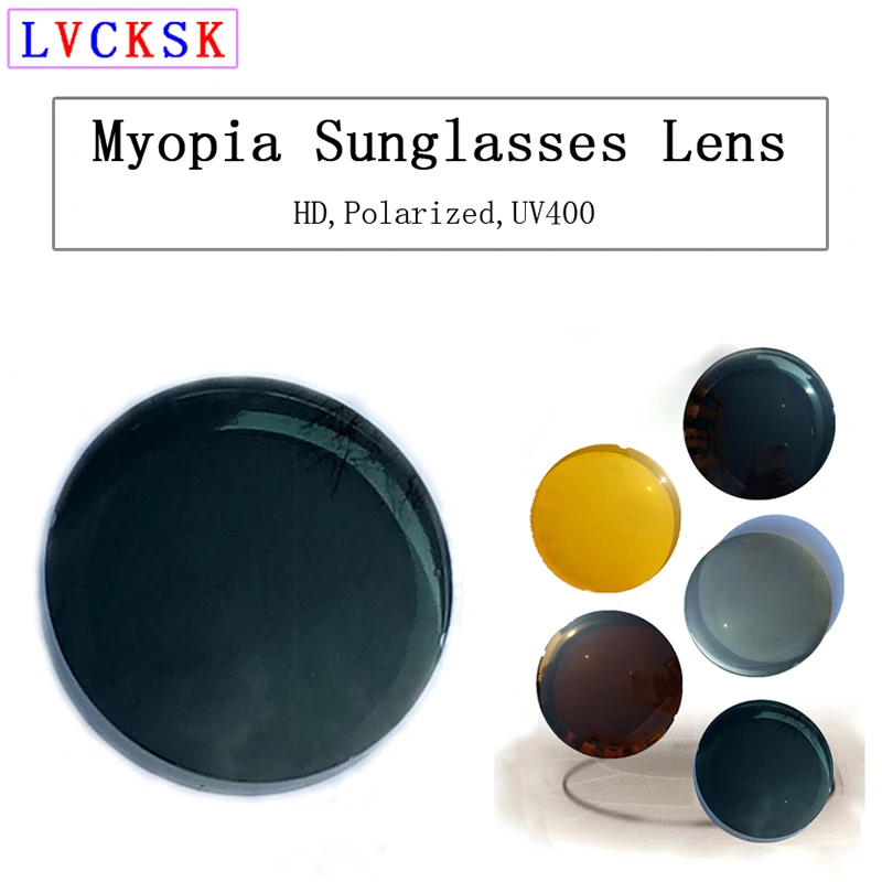 

CR39 Unisex shorted sighted Sunglasses Lens Polarized Myopia Astigmatism Eyeglasses Lens 0 -1.0 to -6.0 Customize Diopters sight