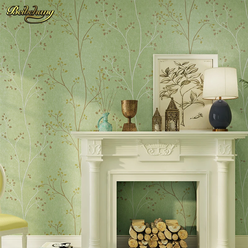 Tree Pattern Wallpaper 3D Luxury Non-Woven Geometry Wall Papers Living Room Home Decor Blue Vintage .papel de parede 3D.papel de