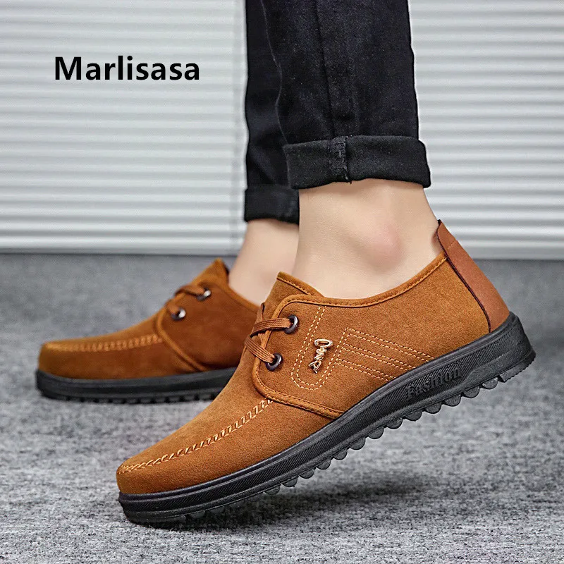 Marlisasa Zapatos Hombre Мужская Удобная коричневая обувь на шнуровке мужская повседневная