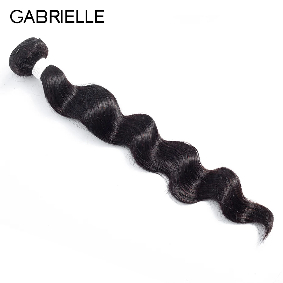 

Gabrielle Loose Wave Hair Bundles Brazilian Human Hair Weave 1 Piece Natural Color 8-26 inch Non-remy Free Shipping