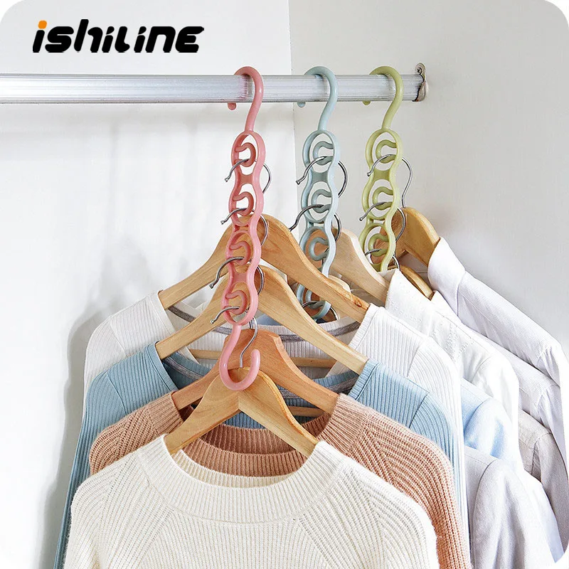 

Multifunction Circle Clothes Hanger Clothes Drying Rack Plastic Scarf Hangers for clothes Layer Storage Racks Wardrobe