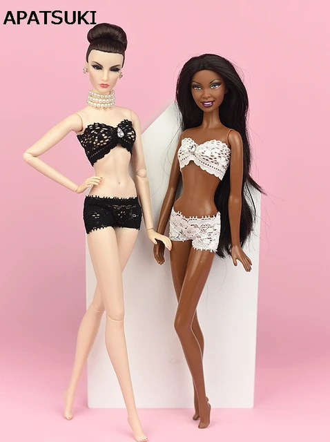 1Set Lace Underwear Crystal Bra & Brief For Barbie Doll 1/6