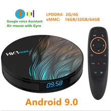 HK1 MAX Android 9,0 ТВ коробка 4K Youtube Google Assistant, 4 ГБ, 64 ГБ, 3D видео ТВ приемник Wi-Fi, Play Store, set top tv BOX