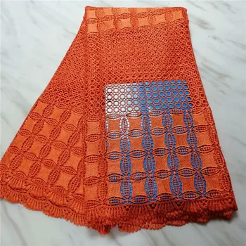 

Latest Design African Lace Fabric 2019 High Quality Nigerian French Guipure Cord Lace fabric For Wedding Party Dresses pl65-1981