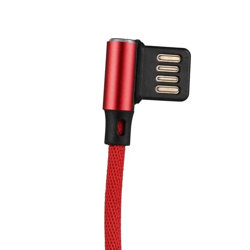 2 м двойной локоть Micro USB кабель для передачи данных для Android/type-C провод для быстрой зарядки зарядное устройство через Micro USB