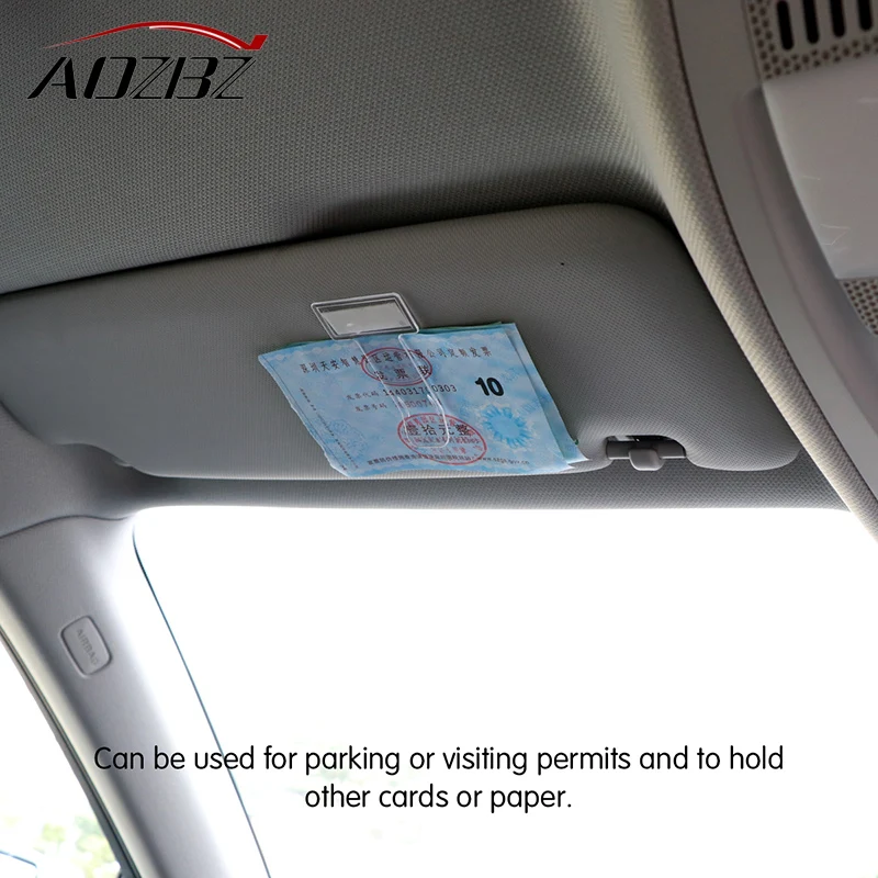 Buy 2pcs Car Vehicle Windscreen Tickets Holder Clip Transparent Car Parking