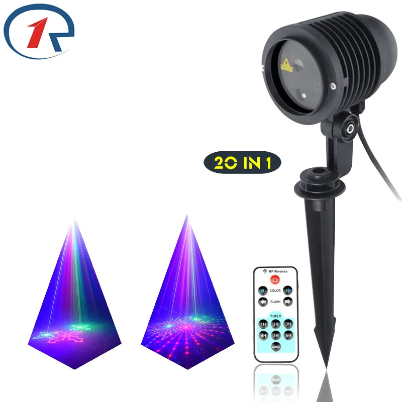 

ZjRight IR Remote 20 pattern Red Green Blue laser light waterproof outdoor projection laser stage light dj lights disco lighting