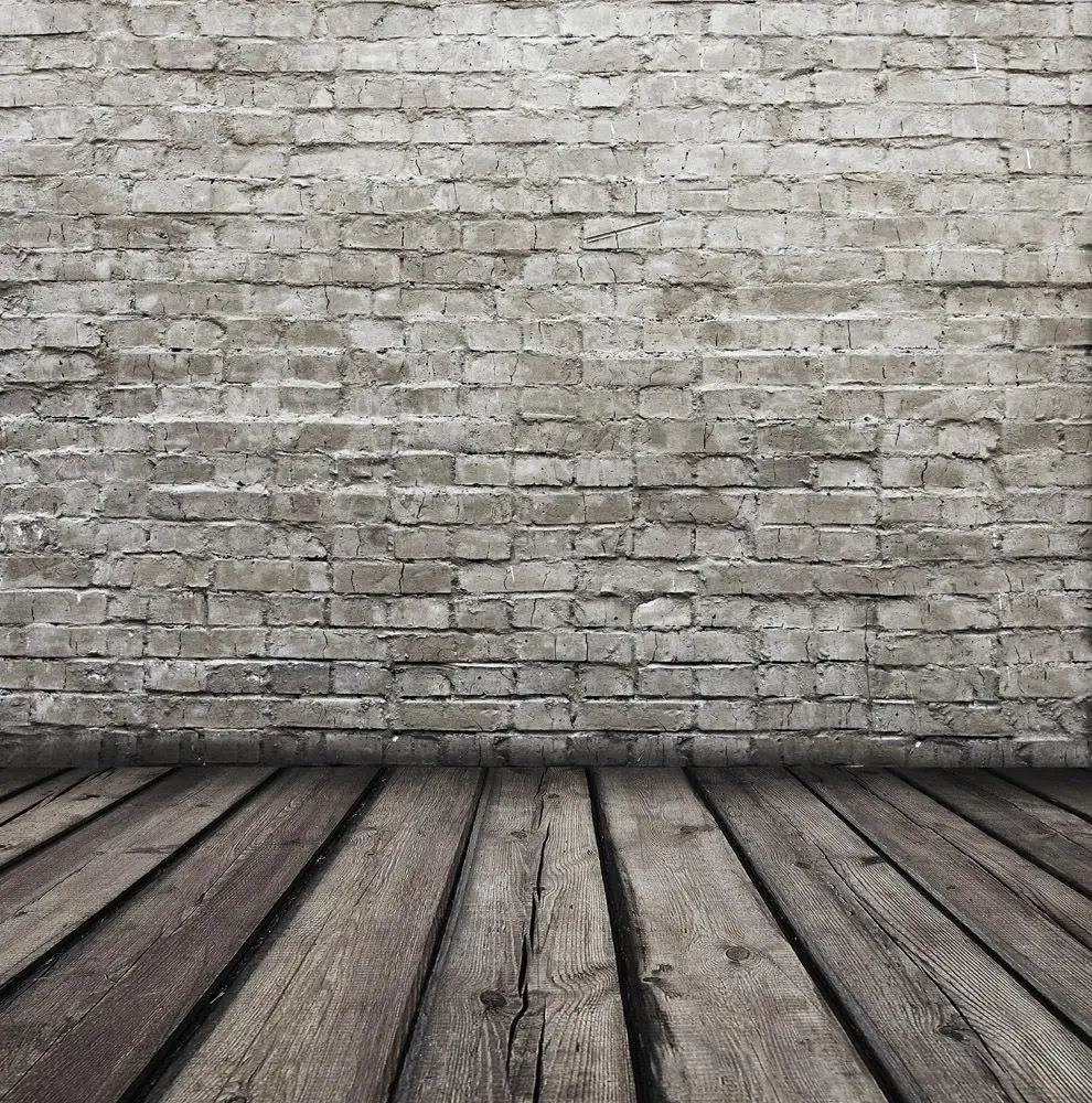 

8x8FT Brick Wall & Wooden floor theme Vinyl Custom Photography Backdrops BW155