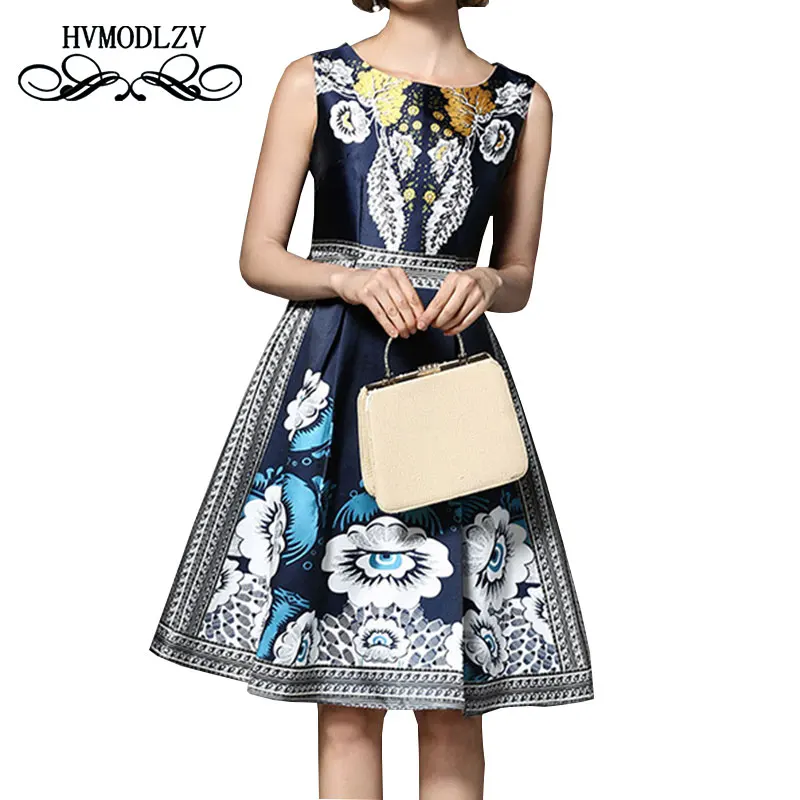 

Vest Printing Comfortable Vestido Selling Show Thin Fashion Dress 2017 Summer New Women Large Size Retro Garment LJ431