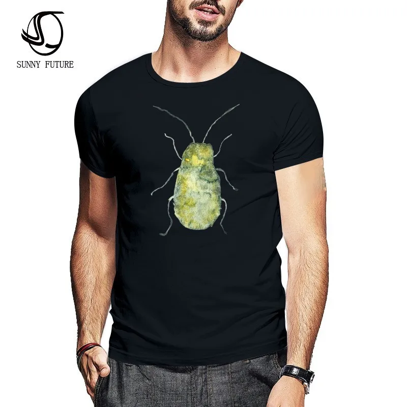2017 последние всплески Жук ручная роспись Футболка с принтом модные тонкие