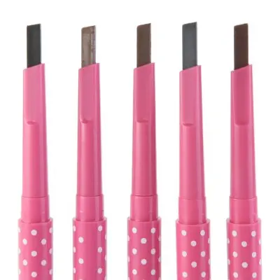 

Hot 1 PC Women's Double Automatic Rotation Eyebrow Pencil with Eye Brows Brush Waterproof Grey Color